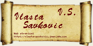 Vlasta Savković vizit kartica